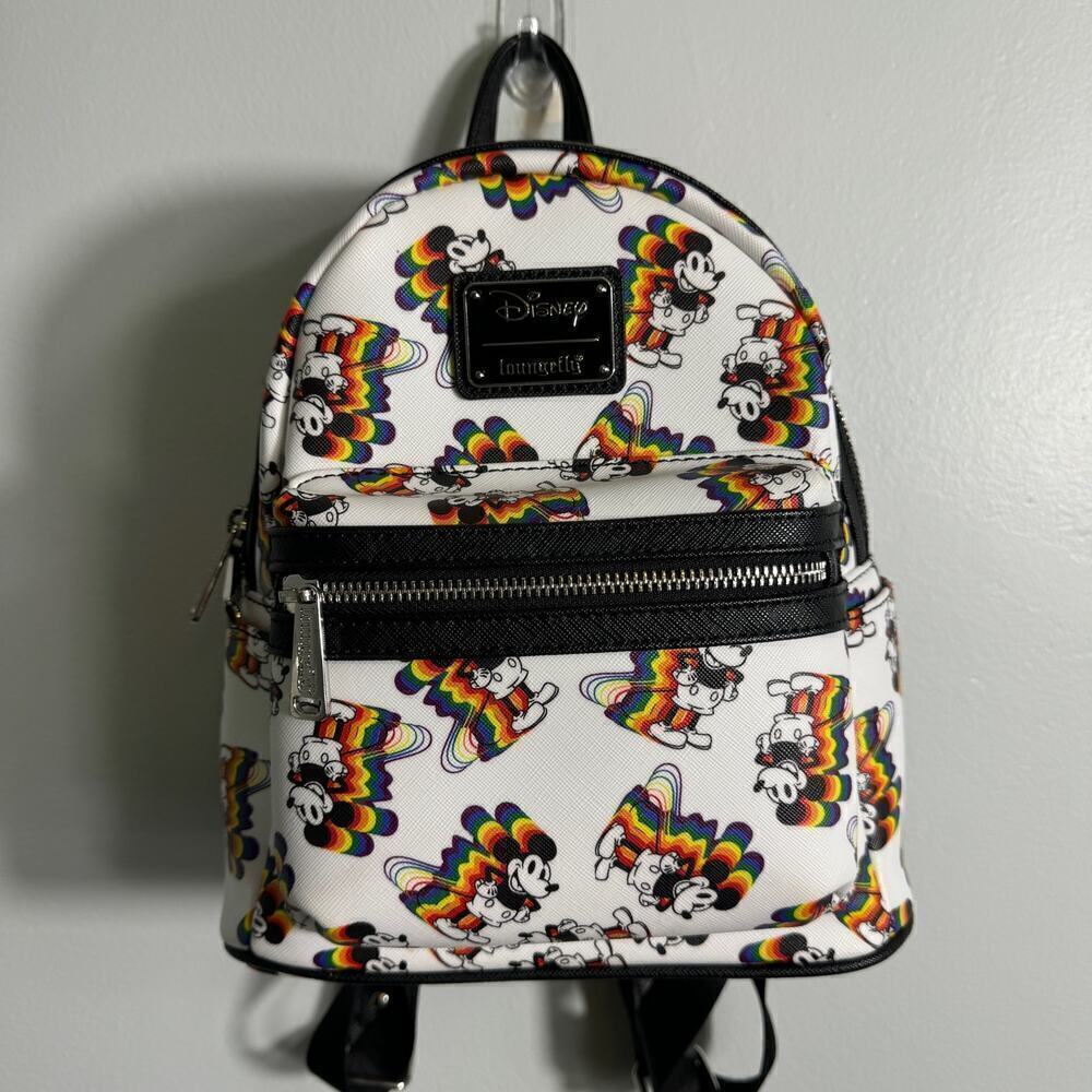 Loungefly Disney Mickey Mouse Rainbow Pride Mini Backpack